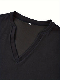 Herren T-Shirt mit tiefem V-Ausschnitt und Struktur – Rafael