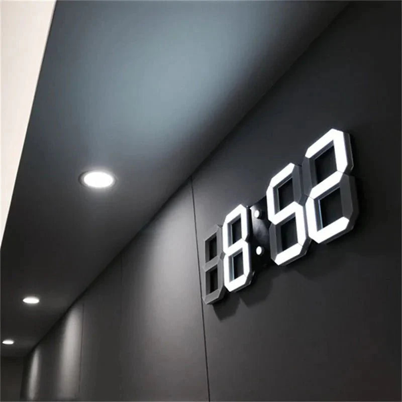 3D LED Wall Clock with Dimmable Light – Timora