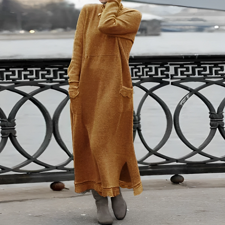 Casual Long Winter Dress - Noelle