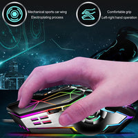 87-tasters mekanisk gaming-tastatur RGB baggrundsbelyst blå kontakter