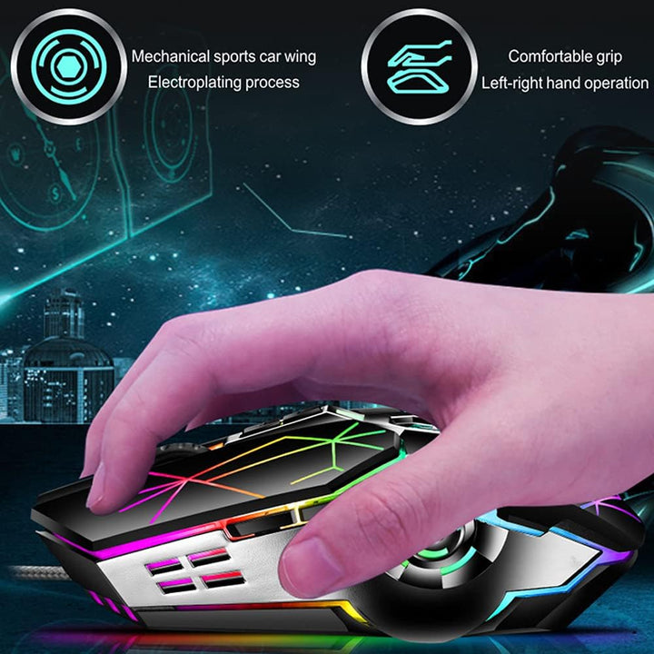 87-tasters mekanisk gaming-tastatur RGB baggrundsbelyst blå kontakter