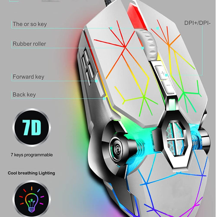 87-tasters mekanisk gaming-tastatur RGB baggrundsbelyst blå kontakter