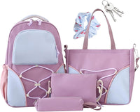 School Backpack Set – Large Volume Backpack for Students with Pencil Case and Pockets – Nivora