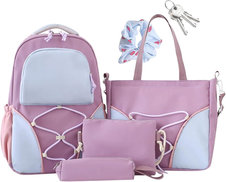 School Backpack Set – Large Volume Backpack for Students with Pencil Case and Pockets – Nivora