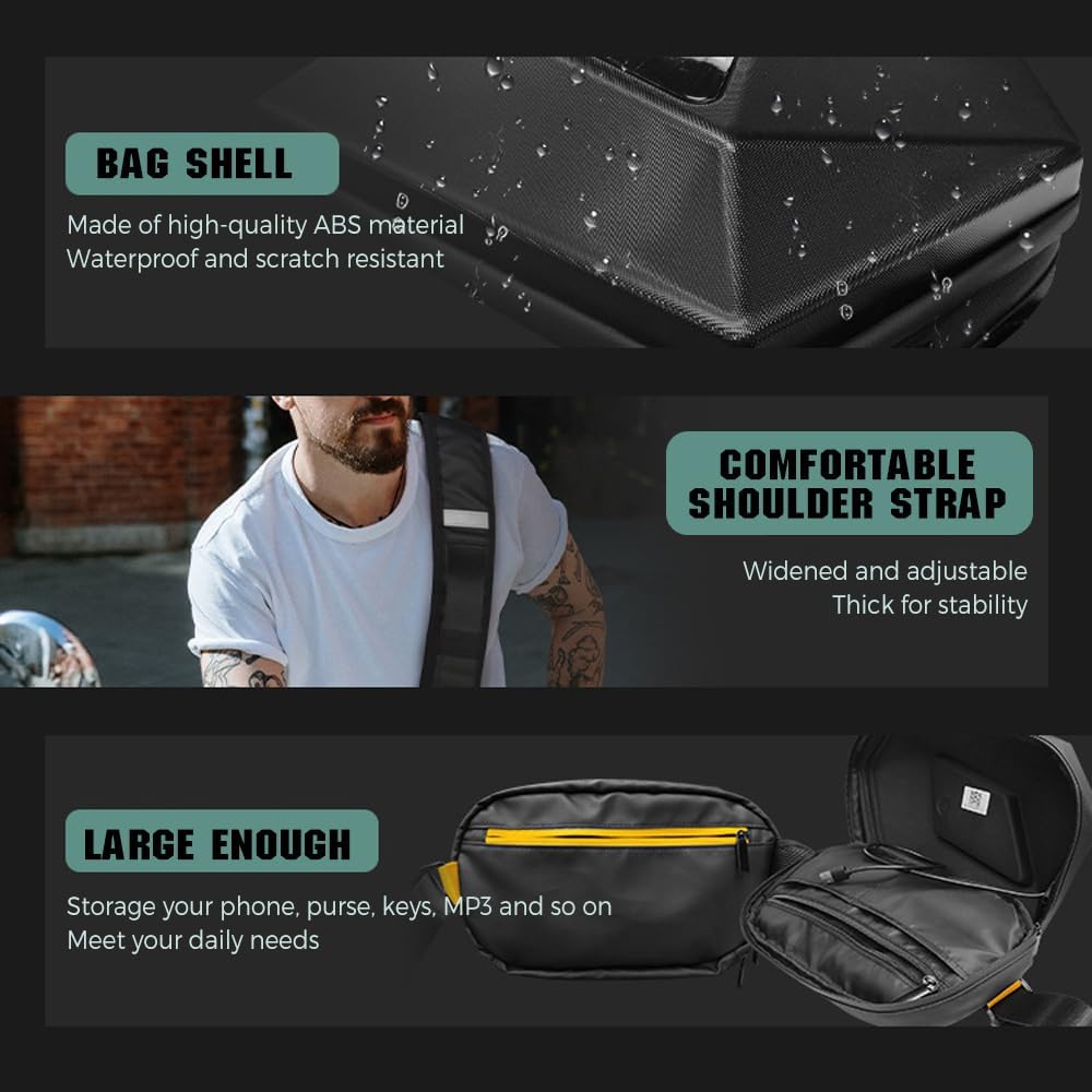 LED-Motorrad-Crossbody-Tasche mit programmierbarem Display – Nexora