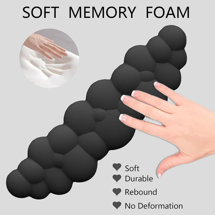 Cloud-shaped ergonomic wrist rest with mouse pad and coaster – Zeyora