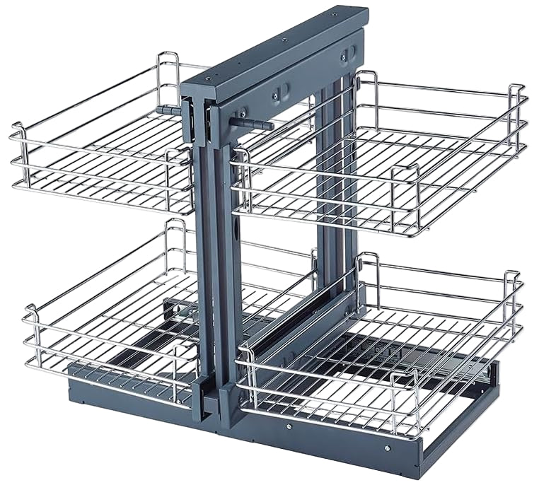 Robuster Kohlenstoffstahl Blind-Eckschrank Ausziehbares Regal – Zevora