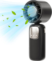 Portable Foldable Hand Fan with LED Display 100 Speeds