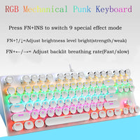 87-tasters mekanisk gaming-tastatur RGB baggrundsbelyst blå kontakter
