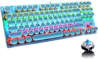 87-tasters mekanisk gaming-tastatur RGB baggrundsbelyst blå kontakter