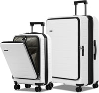Maleta rígida expandible con compartimento frontal y cerradura TSA