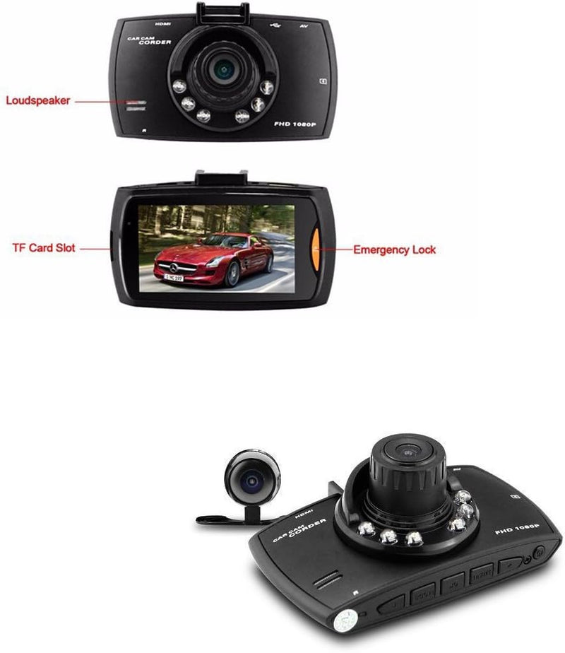 Dual-Lens-Autoradio DVR G30 2,7" LCD Full HD 1080P mit G-Sensor