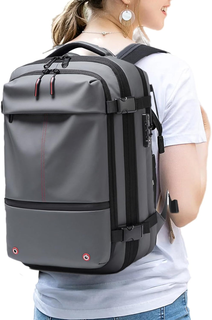 Air Vacuum Cleaner Backpack – Expandable 60L Waterproof Travel Bag with Laptop Compartment – Trivora