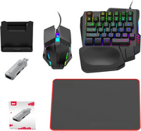 RGB Gaming-Tastatur und Maus-Combo – Ergonomisches Controller-Adapter-Set – Zyvorn