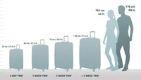 Light expandable hard shell suitcase with double spinner wheels