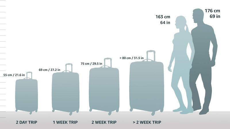 Light expandable hard shell suitcase with double spinner wheels