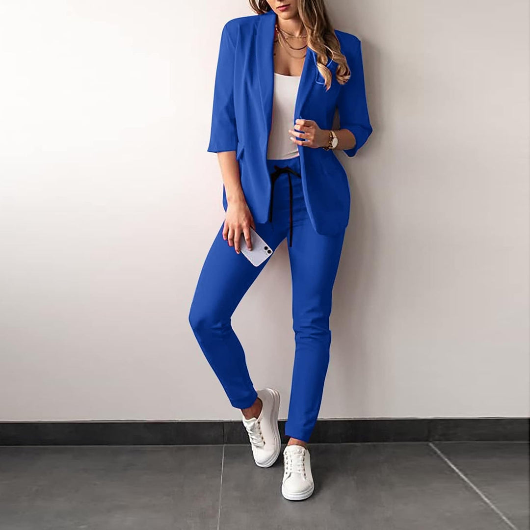Conjunto de mujer elástico de 2 piezas con blazer - Vivian