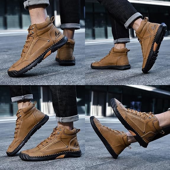 Handcrafted Waterproof Orthopedic Boots for Men – Arch Support and Non-Slip Soles – Renvar