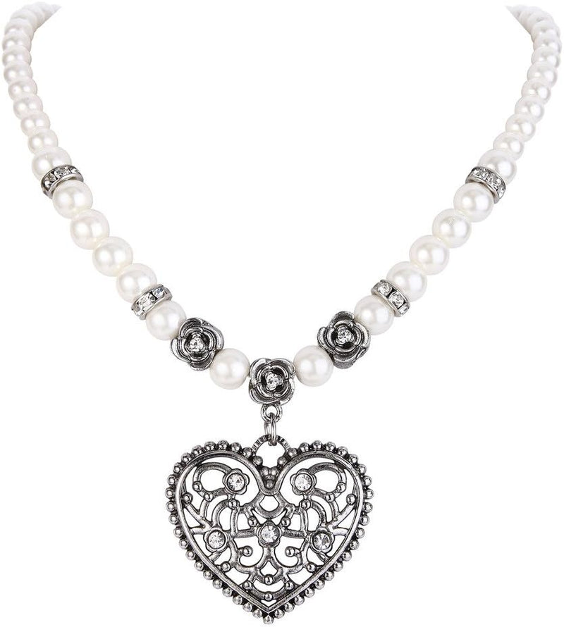 Collar de perlas con colgante de corazón – RosenHerz Oktoberfest 2025