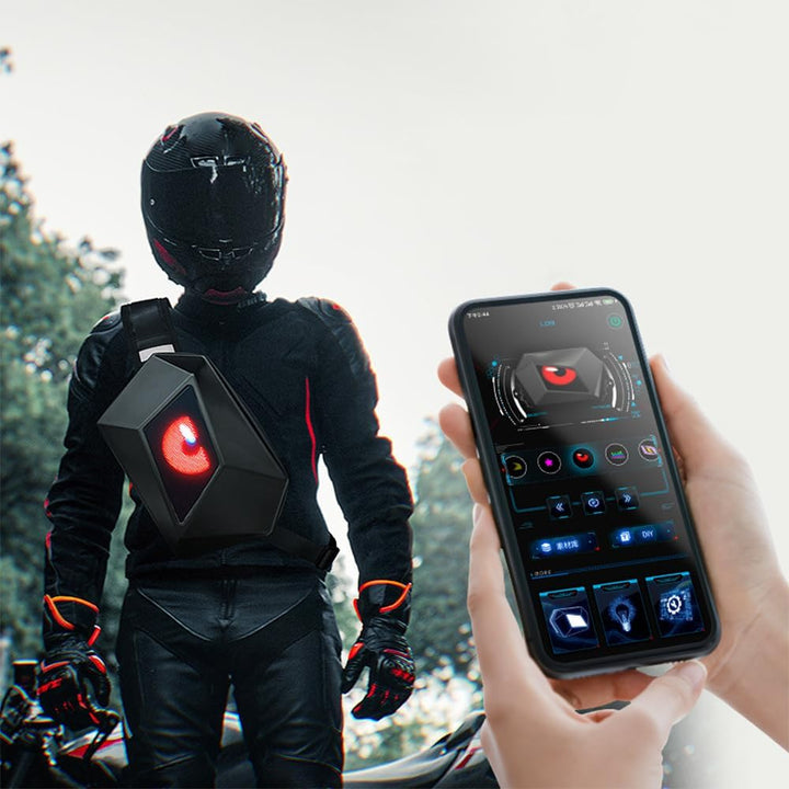 LED-Motorrad-Crossbody-Tasche mit programmierbarem Display – Nexora