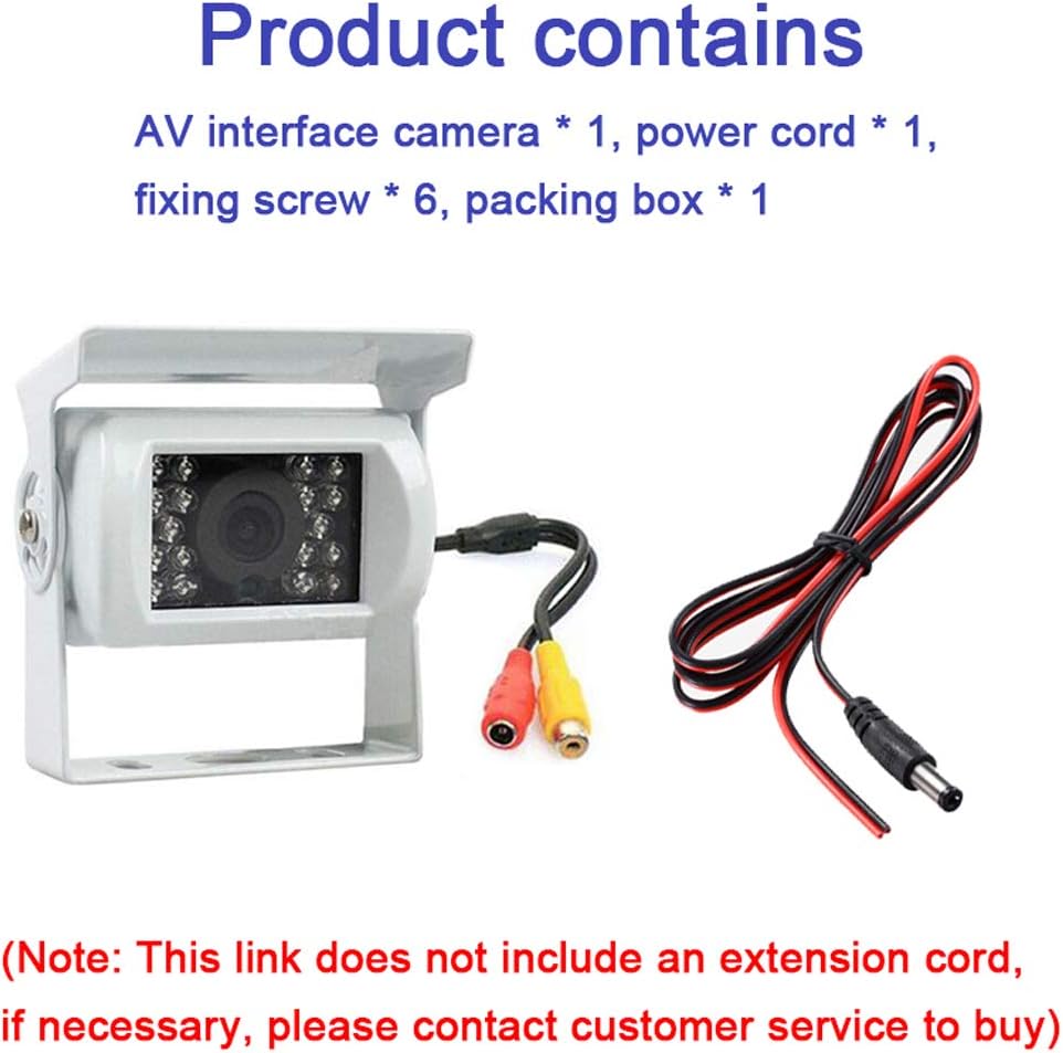 Truck Rearview Camera 12V/24V with 18 LED IR Night Vision IP68
