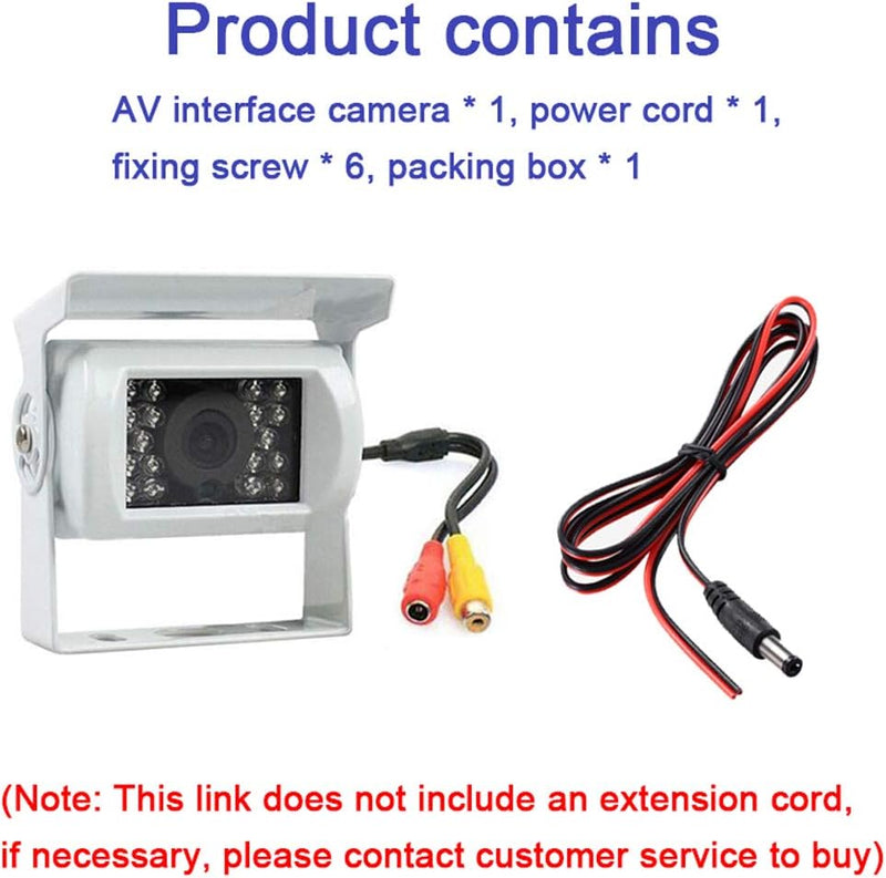 Truck Rearview Camera 12V/24V with 18 LED IR Night Vision IP68