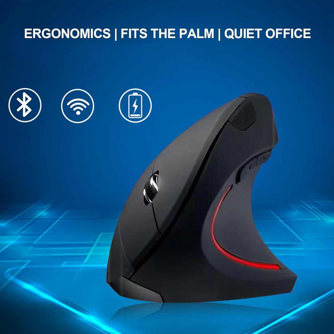 Wiederaufladbare ergonomische vertikale kabellose Maus – Elvion