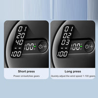 Genopladelig clip-on barnevognsventilator med natlys 100 hastigheder