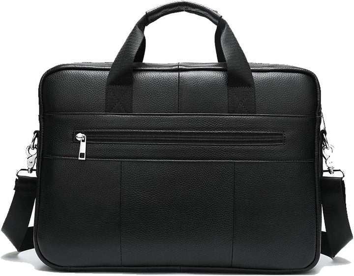 Premium Cowhide 15” Business Briefcase with Organizer Compartments