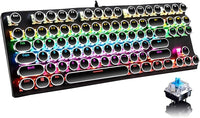 87-tasters mekanisk gaming-tastatur RGB baggrundsbelyst blå kontakter
