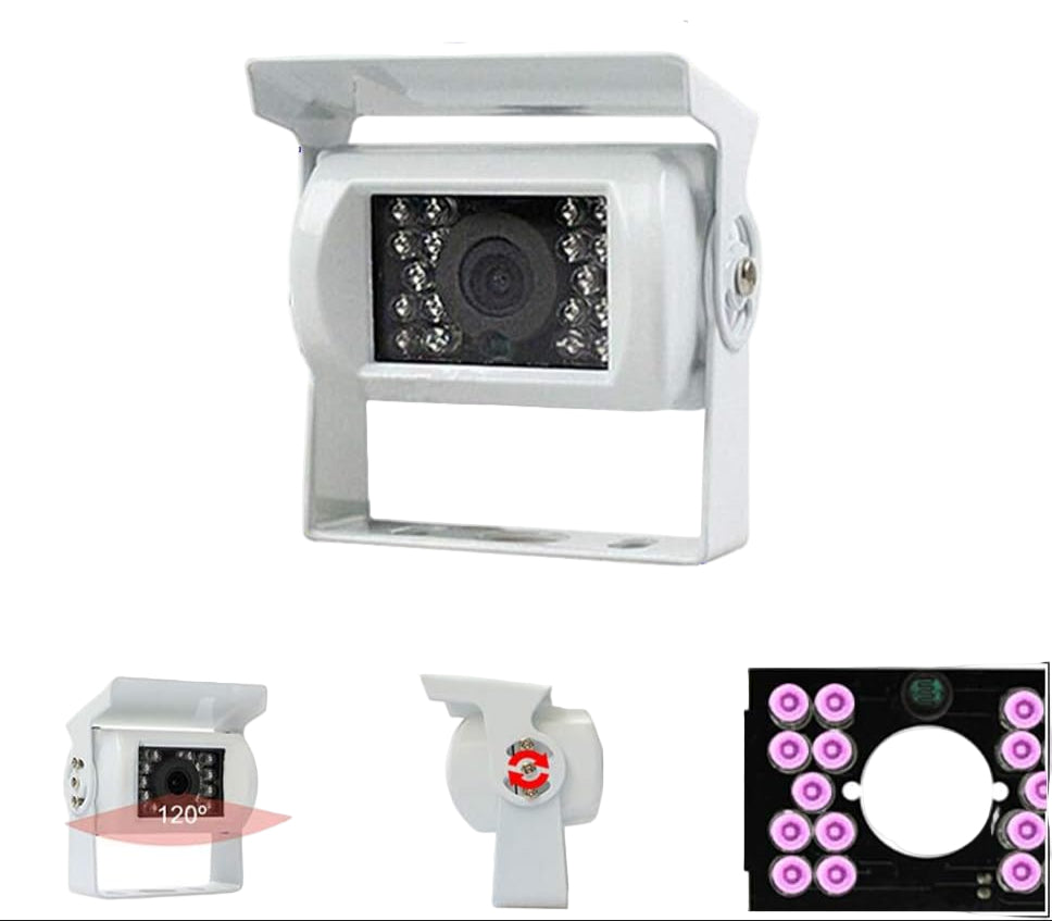 Truck Rearview Camera 12V/24V with 18 LED IR Night Vision IP68