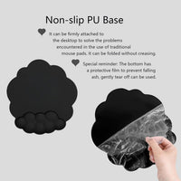 Cloud-shaped ergonomic wrist rest with mouse pad and coaster – Zeyora