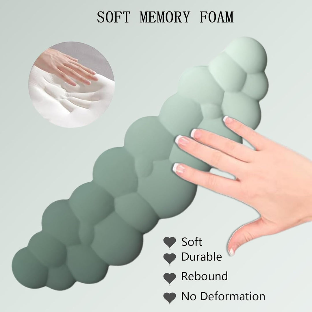 Cloud-shaped ergonomic wrist rest with mouse pad and coaster – Zeyora