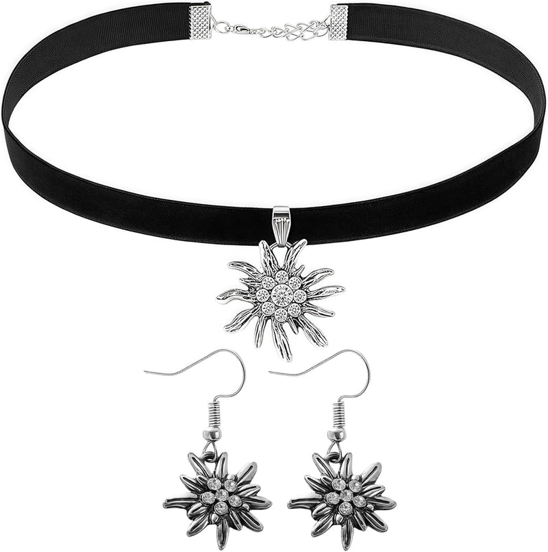Women's Edelweiss Jewelry Set – AlpenLiebe Oktoberfest 2025