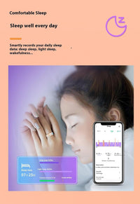 Smart Enamel Wellness Ring – Fitness- und Schlaftracker für iOS & Android – Aurina
