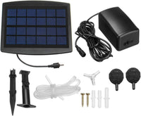 Solar-powered air pump kit 2.5 W with hoses and stones
