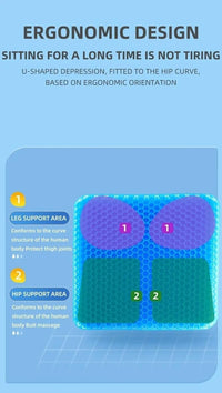 Extra-thick Cooling Relief Gel Seat Cushion (1+1 FREE)