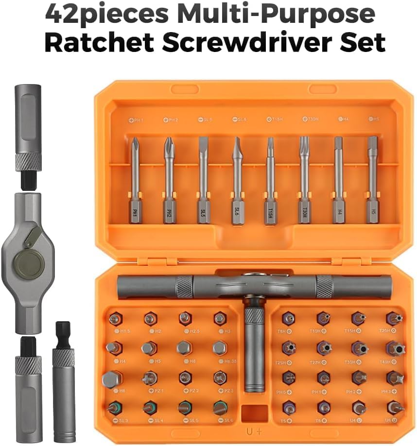 42-in-1 Magnetischer Schraubendreher Set – Präzisionsreparaturwerkzeug-Set mit Bits & Griff – Fixaro