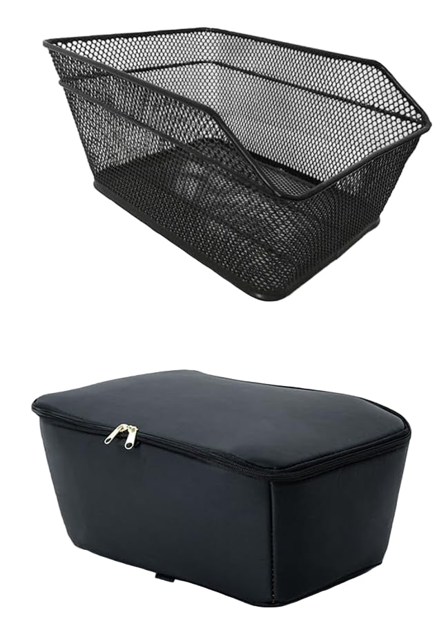 Waterproof rear bicycle basket with rainproof cover – Velora