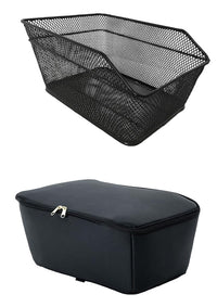 Waterproof rear bicycle basket with rainproof cover – Velora