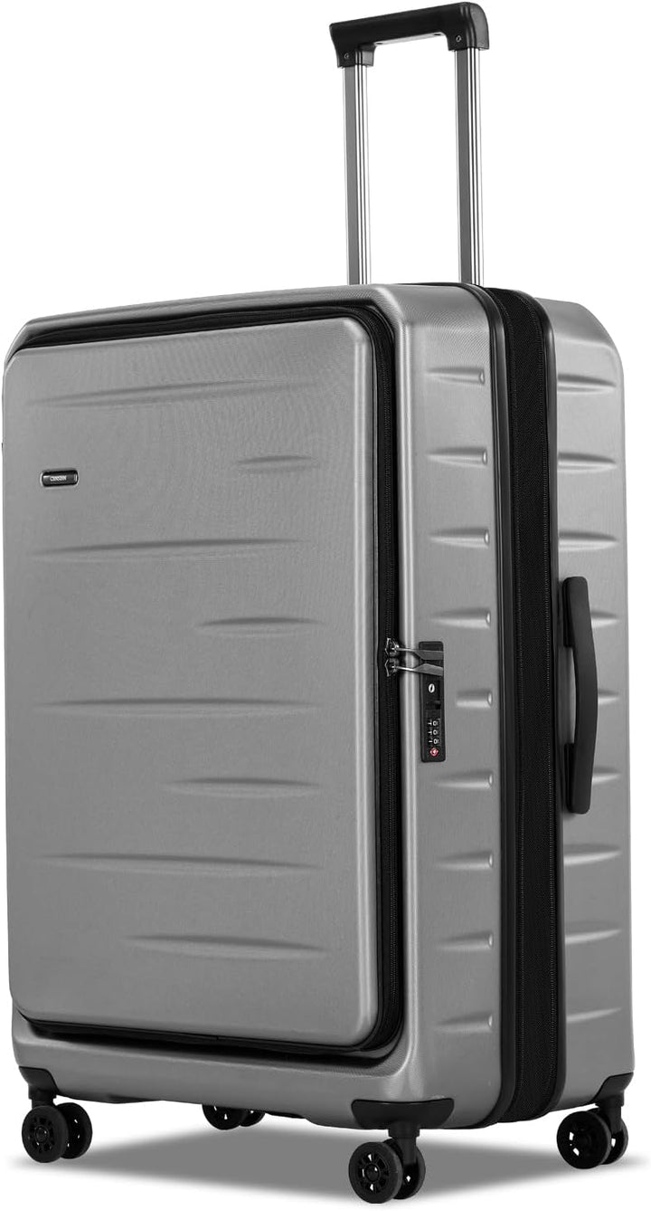 Maleta rígida expandible con compartimento frontal y cerradura TSA