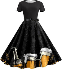 Beer Mug & Pretzel Dress with Waistband – Anna Oktoberfest 2025