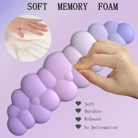 Cloud-shaped ergonomic wrist rest with mouse pad and coaster – Zeyora