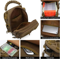 Angel Sling Tasche mit Multi-Taschen für die Angelgeräteaufbewahrung – Arvion