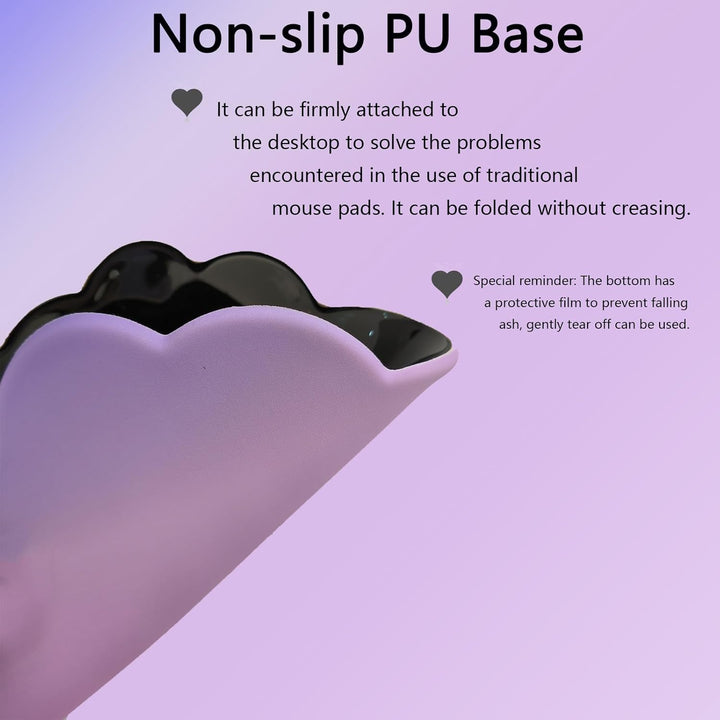Cloud-shaped ergonomic wrist rest with mouse pad and coaster – Zeyora