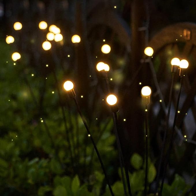Schwebende Solar-Gartenlampen mit Glühwürmchen-Effekt – FireGlow