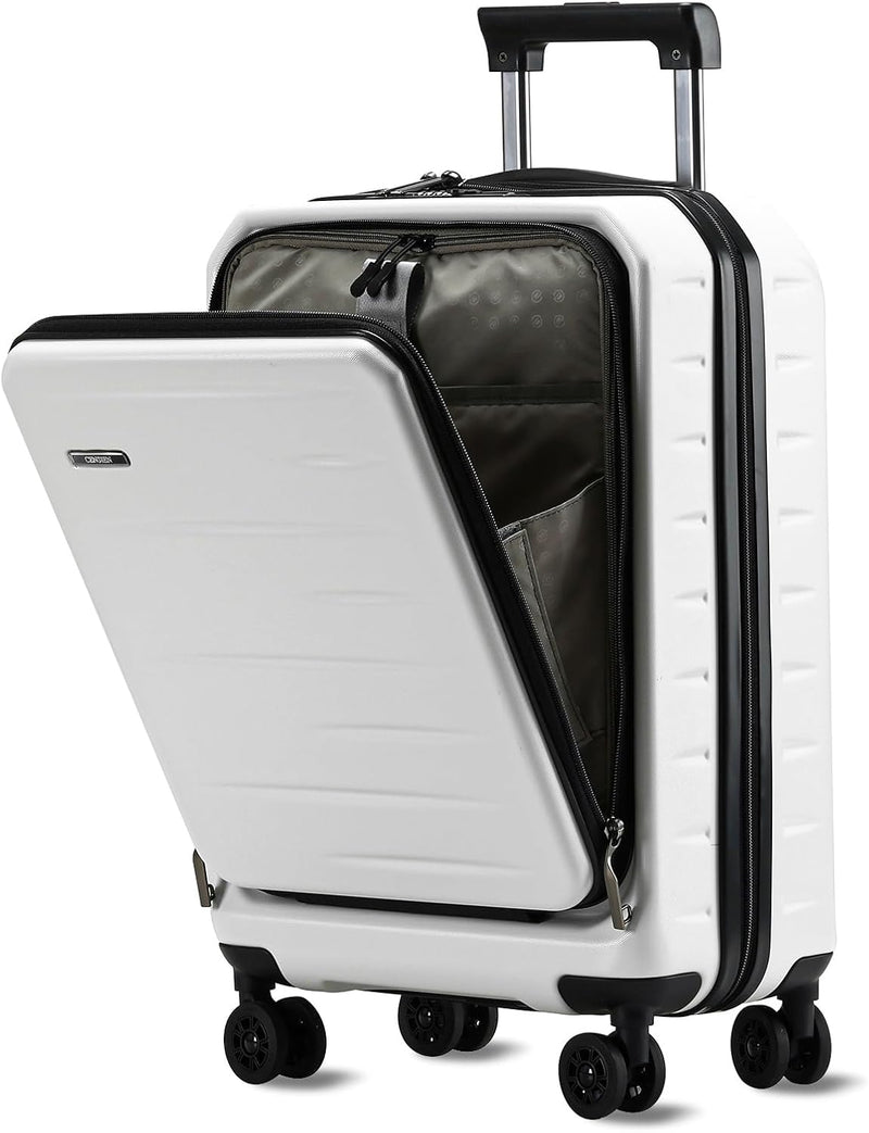 Maleta rígida expandible con compartimento frontal y cerradura TSA