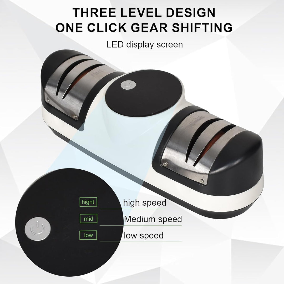 Elektrisk knivsliper med 3 hastigheter og LED-display – EdgeMaster