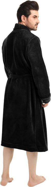 Komfortabel herre fleece badekåbe - Harry