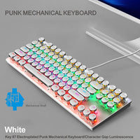 87-tasters mekanisk gaming-tastatur RGB baggrundsbelyst blå kontakter